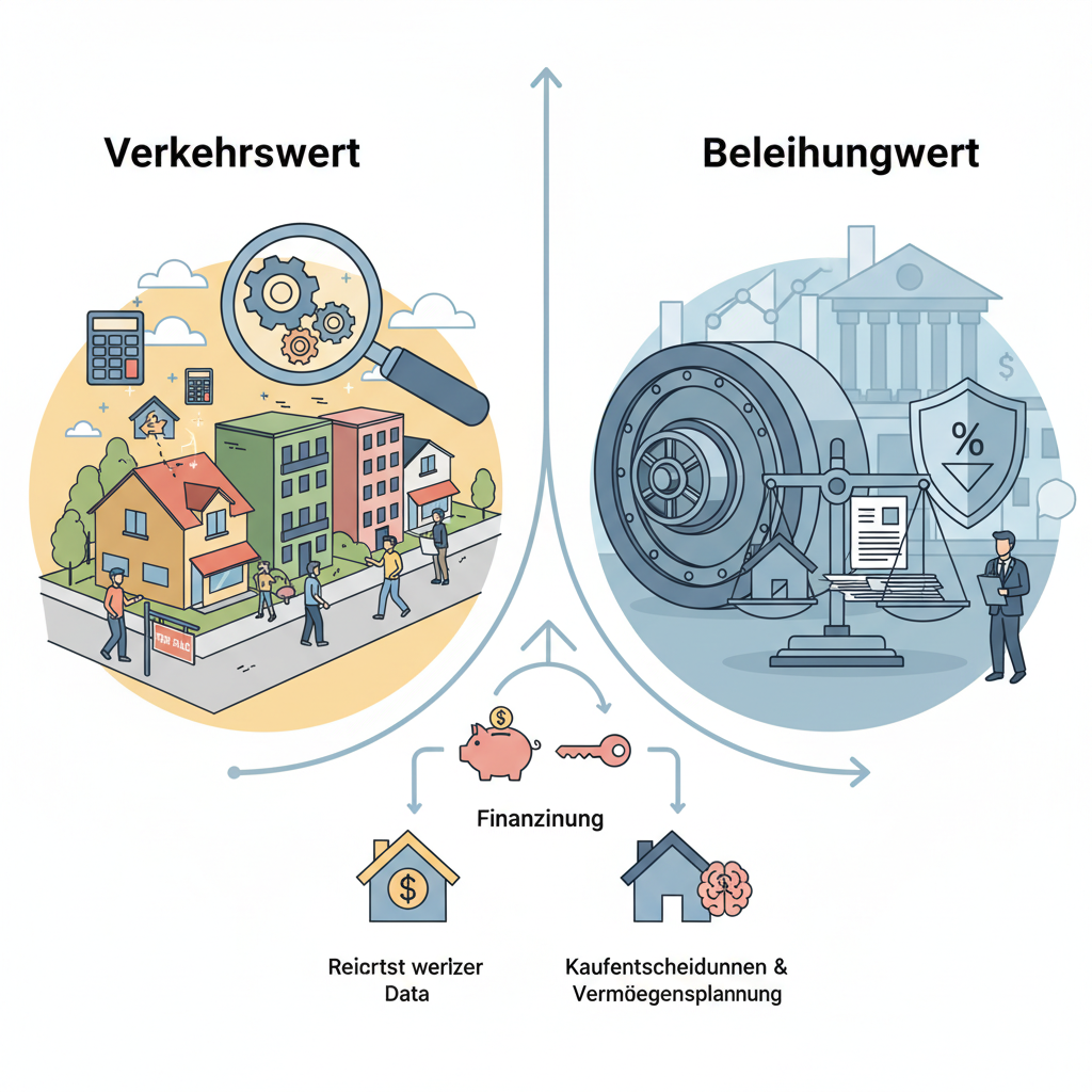 Verkehrswert und Beleihungswert Unterschiede Berechnung und Bedeutung für Immobilieneigentümer