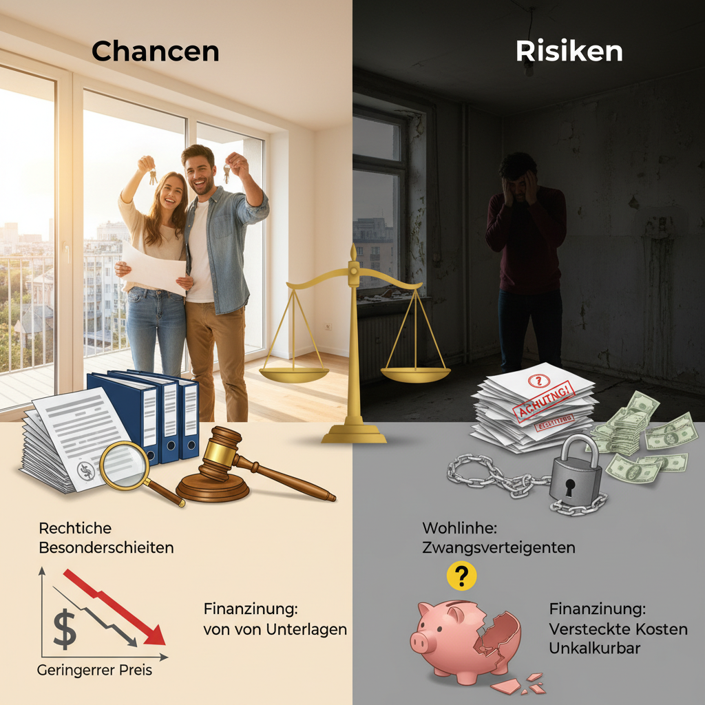 Wohnung in der Zwangsversteigerung kaufen: Chancen, Risiken und Ablauf